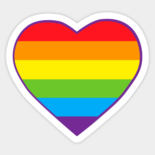 Pride Flag Heart Sticker